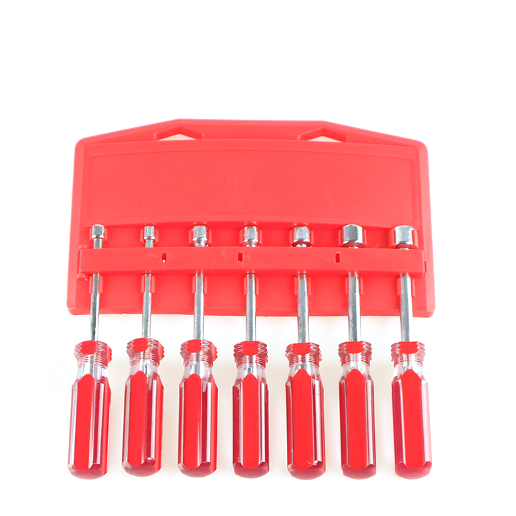 7Pc Sae Or Metric Nutdriver Set With Hanging Rack
