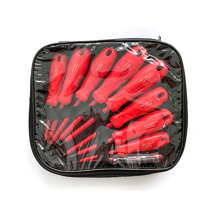 Professional 9pc Insulated Screwdriver Set-8pc VDE Torque Ready and 1pc Non-Contact Voltage Detector
