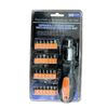 25 Piece Ratcheting Screwdriver Bit Set Reversible Ratchet Handle With Cushioned Ergonomic Grip