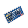 5 PC rubber handle screwdriver set with blister pack,crv 5 in 1 screwdriver,high quality custom color 5 in 1 tool screwdriver