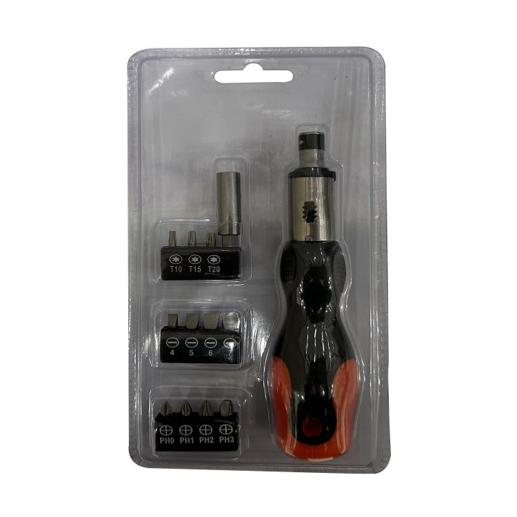 Blade Material C45 or CRV Steel or S2 Hardened Chrome-plated Ratchet Screwdriver With 30 Bits