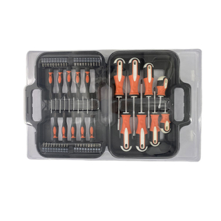 Plastic Box With Blister Packs 58 PC Screwdriver Set,including 1 Ratchet Screwdriver and 40 Bits