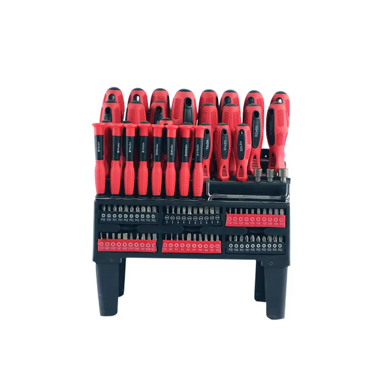 Slotted Torx Cross Flat Phillips Screwdriver 100 Pc Screwdriver Setcontains Socket Bits With Rack