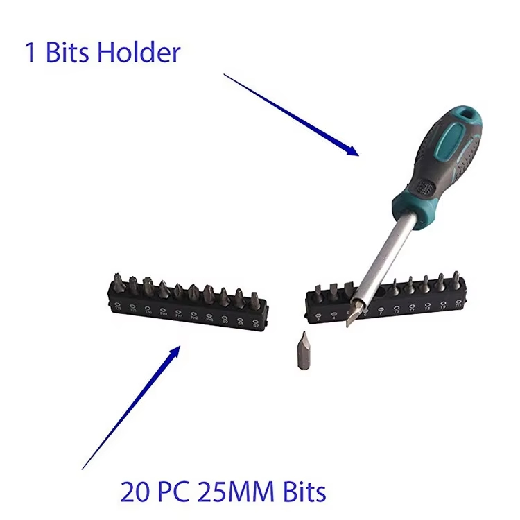 Shuangjian 22 Year Custom Manufacturer Handle Material PP and PVC 37 Pcs Screwdriver Set