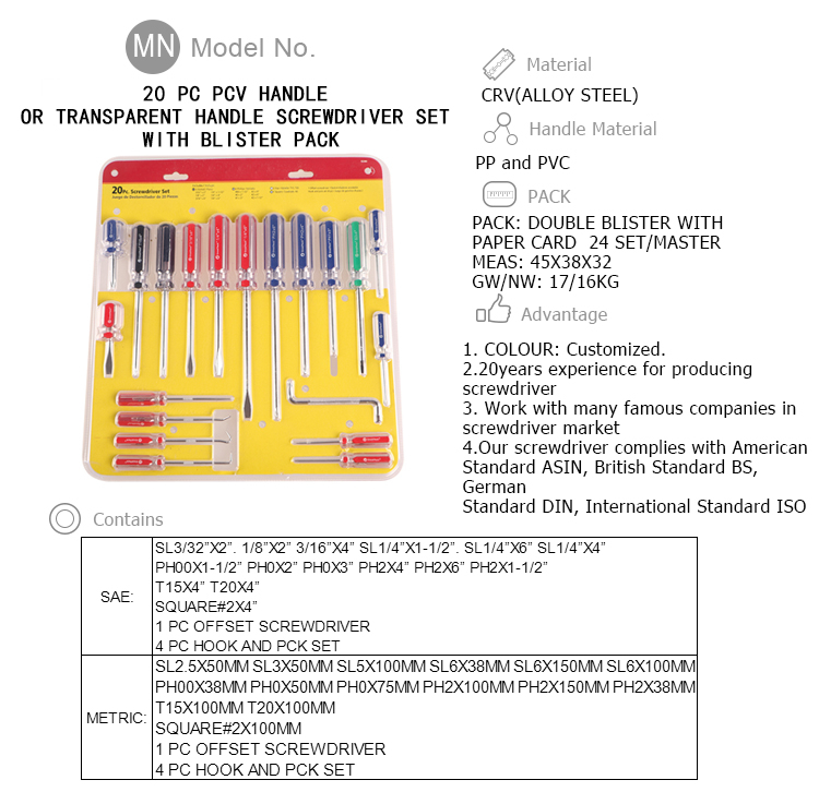 Accept Custom Order 20pcs Multifunction Screw Driver Mini Set Tool Kit