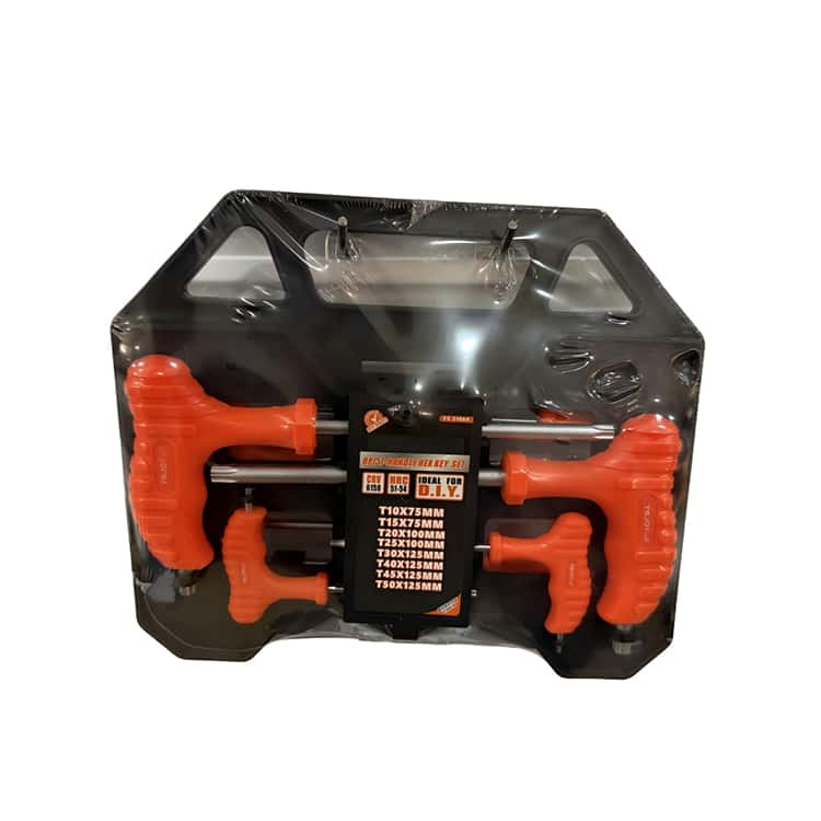 Non-slip Cushion Grip 8PC handle torx key with case